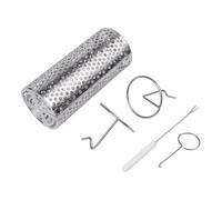 Vilgftyiet Panier rotatif en acier inoxydable 9 x 30 cm | Fournit une répartition homogène de la chaleur pour tous vos ingrédients pour les barbecues en plein air.