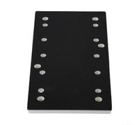 Vilgftyiet Patin de ponçage rectangulaire 225 x 115 mm avec 10 trous pour collecter la poussière - Outil de ponceuse multifonction pour bois et métal - Outil de polissage du bois