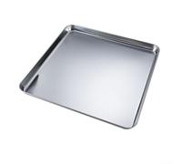 Vilgftyiet Plaque à biscuits carrée en acier inoxydable pour la cuisson au four, plateau robuste et uniforme à conduction thermique, gadget de cuisine pour cookies, pâtisseries et rôtir des aliments à