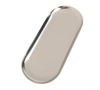 Vilgftyiet Plateau de service en métal argenté pour organiser le thé, les fruits, les cosmétiques - Plateau d'accessoires de table de commode pour évier de cuisine 23 x 9,3 cm (23 cm)