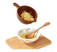 Vilgftyiet Râpe à ail et bol à herbes 2 en 1 | Résine faite à la main avec 5 surfaces de râpe, outil de cuisine compact pour une cuisine fraîche et un nettoyage facile (B)