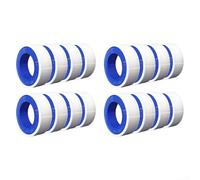 Vilgftyiet Ruban d'étanchéité en PTFE pour plomberie, 12 mm x 13 m, ruban d'étanchéité en plastique pour conduites d'eau et de gaz, blanc (8/16 rouleaux) (16)