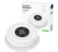 Vilgftyiet Smart Robot Serpillère Nettoyeur Humide et Sec Mode Frottement à la Main Slim 6,5 cm Profil Efficace Dépoussiérage pour Salon Chambre à Coucher Noir (Blanc)