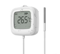 Vilgftyiet SNZB-02LD Capteur d'humidité de température sans fil pour zigbee, design étanche IP65, sonde externe de 1,5 m, lecture LCD pour utilisation de la fermentation d'aquarium CVC