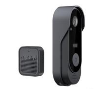 Vilgftyiet Sonnette vidéo sans fil sans abonnement, sonnette HD 1080p avec carillon audio bidirectionnel vision nocturne, moniteur de sécurité intelligent WiFi 2,4 G pour intérieur et extérieur