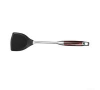 Vilgftyiet Spatule et louche en silicone avec manche en bois - Acier inoxydable 304 - Sans ustensiles de cuisine - Résistant à la chaleur - Pour wok (spatule en bois)