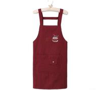 Vilgftyiet Tablier de cuisine sans manches en coton avec finition résistante aux taches | Design moderne brodé pour la cuisine à la maison et la préparation des repas quotidiens (rouge violacé)