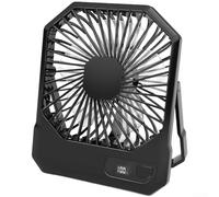 Vilgftyiet Ventilateur de bureau pliable ultra fin, 15,2 cm, alimentation USB, affichage numérique silencieux, 3 vitesses réglables avec grand angle de flux d'air pour la maison, le bureau, la chambre