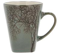 Villa Collection - Hela Mug Dia 35 afé & Thés - Resistant & Design - Tasse en Grès 9 x 11 cm - Motif Bois - anniversaire, fête des mères, fête des pères, noel - Vert