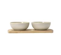 Villa Collection Plateau en bambou Shoku avec 2 bols Beige