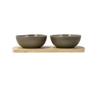 Villa Collection Plateau en bambou Shoku avec 2 bols Warm Brown