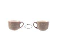 Villa d’Este Home Tivoli 5906817 Victionary Jumbo Mug Réveil et Buongiorno en grès, 520ml Capacité