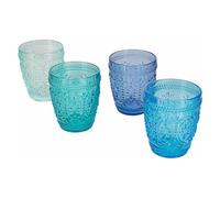 Villa d’Este Home Tivoli Lot de 4 verres à eau en verre 300 ml, Imperial Ocean