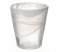 Villa d'Este Home Tivoli 1996 Lot de 6 verres à eau conique 250 ml en verre, surface dégradée, blanc, Albâtre