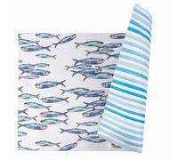 Villa d'Este Home Tivoli 1998 Sets de Table Double Face Anti-Taches Style Coastal Paranza Stripes