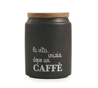 Villa d'Este Home Tivoli Bocal à café, Céramique, Noir, 11 x 15 cm