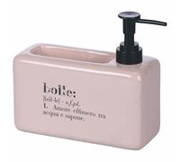 Villa d'Este Home Tivoli Distributeur de Savon Liquide 840 ML en céramique avec Fente Porte-éponge/Savon, Victionary