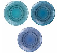 Villa d'Este Home Tivoli Lot de 6 assiettes à pain Ø 15 cm en verre, Imperial Ocean