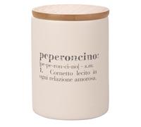 Villa d'Este Home Tivoli Pot de piment 280 ml en grès, couvercle en bambou, Victionary