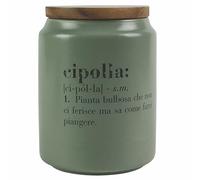 Villa d'Este Home Tivoli Pot d'oignon 1,6 L en grès, couvercle en bambou, Victionary