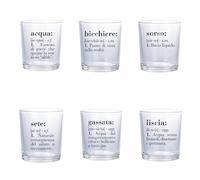 Villa d'Este Home Tivoli Victionary Lot de 6 verres à eau en verre 360 ml