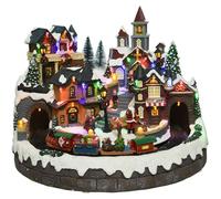 Village De Noël Avec Des Led Multicolores, Des Mouvements Et De La Musique