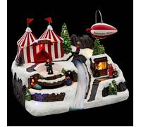Feeric Lights et Christmas - Village de noël dirigeable animé/Musical 12 LED + transfo