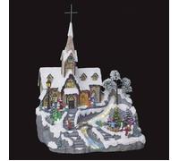 Village de Noël église du village animé 9 LED + transfo Feeric lights & christmas