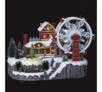 Village de Noel Grande roue et Train lumineux