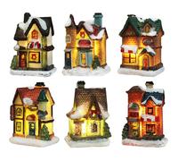 Village De Noel Lumineux, Maison De Noël Lumineuse, Village De Noël Personnage Lampe Multicolore Déco Noel Miniature Interieu Label