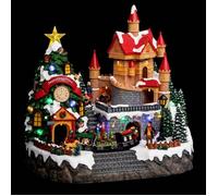 Village de Noël manoir du père Noël animé/musical 33 LED + transfo Feeric lights & christmas
