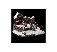 Village de Noël Rando Ski "Montagne" 19cm Multicolore