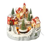 Village de Noël "Train" 28cm Multicolore