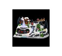 Village de Noël Train "Square" 30cm Multicolore