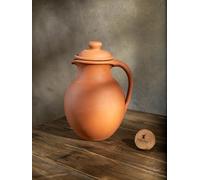 Village Decor Collections de carafes à eau en terre cuite (carafe de 3 l avec couvercle)