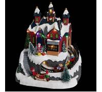 Feeric Lights & Christmas - Village de Noël Atelier Cadeau - Animé et musical, 12 LED à piles