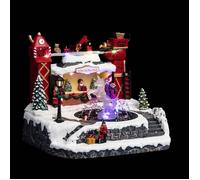 Village lumineux fontaine atelier du Père Noël 12 LED l.25cm - Feeric Lights & Christmas