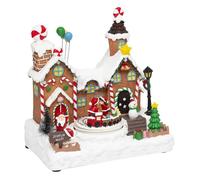 Atmosphera Village lumineux de Noël Train Père Noël Bonhomme de Neige 11 LED musical