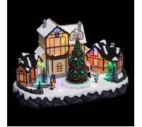Feeric Lights & Christmas – Village de Noël Salon de thé animé 18 LED + transfo 31 cm Multicolore