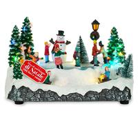 Villages de Noël animés, avec des patineurs, des lumières LED et de la musique