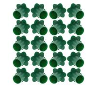 VILLCASE 1 Ensemble Protection pour Tuteur en Bambou Vert en Plastique de Fleur, Installation Facile, Prévient la Fissuration des Extrémités, pour Systèmes de Tuteurs DIY et 25 Pièces
