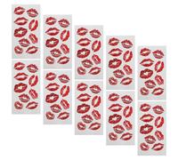 VILLCASE 10feuilles Tatouages Éphémères pour Lèvres Stickers Faciles à Appliquer pour Halloween Saint-valentin et Cosplay