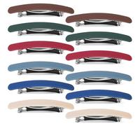 VILLCASE 12 Pièces Pinces à Cheveux pour Femmes en Plastique Mat Prise Ferme et Texture Confortable, Accessoires Stylés pour Cheveux Épais