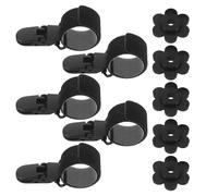 VILLCASE 1ensemble Lot de Pinces à Drapeau Réglables avec Butées Caoutchouc Clips Coupe-Vent pour Drapeaux de Jardin et Mâts Extérieurs