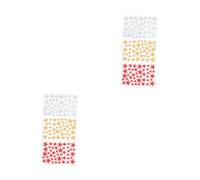 VILLCASE 2 Ensembles Autocollants Décoratifs Lot De Stickers Dorés Argentés Rouges Pour Salon Chambre 3 Feuilles*2