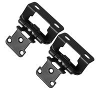 VILLCASE 2 Pièces Charnières Noires en Acier 1/2 Pouce à Fermeture Automatique pour Portes D'armoire et Portails, Ressort Haute Stabilité, Application Polyvalente Maison et Marine