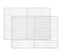 VILLCASE 2 Pièces Grille de Cuisson en Acier Inoxydable Multifonction Grille à Mailles pour Barbecue Extérieur, Support de Barbecue et Étagère Résistante pour Cuisson Uniforme