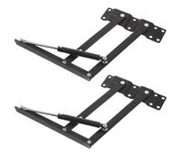 VILLCASE 2 Pièces Mécanisme de Levage Pliable en Fer pour Table Basse avec Charnière Hydraulique, Ajustement de Hauteur Polyvalent et Gain de Place, pour Salon ou Bureau