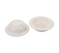 VILLCASE 2 Pièces Plat Chauffant en Céramique Blanc de Chapeau, Compatible Cire Parfumée et Huiles Essentielles, Anti-débordement, pour Diffuseur D'aromathérapie