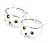 VILLCASE 2 Pièces Porte-clés Capsule Transparent en Abs pour Poils de Chat et Moustaches, Accessoire Créatif et Pratique pour Rangement Rapide en Déplacement
